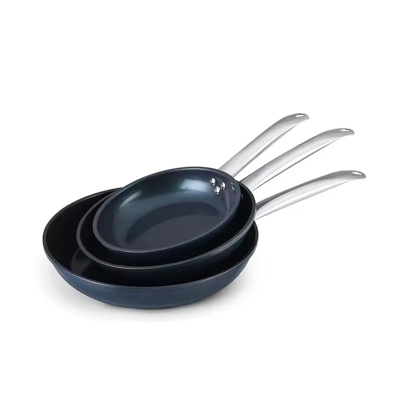 Stegepande sæt 20cm 24cm 28cm keramisk non-stick stegepande 3 stk sæt til køkken hjemmelavet mad og udendørs camping