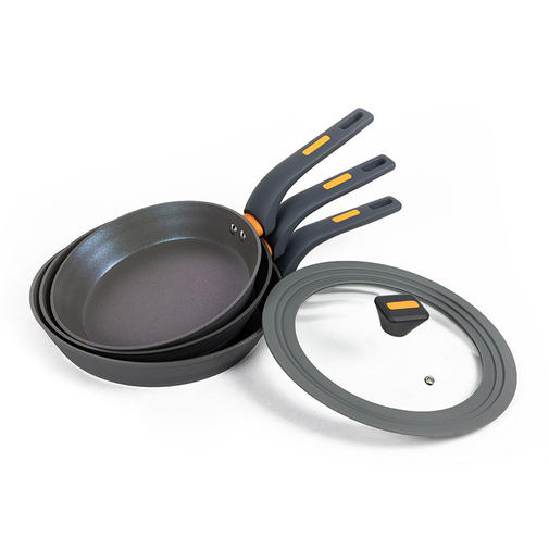 Leerpan 3 stk. Nonstick køkken madlavning 20cm 24cm 28cm stegepande med glaslåg Leerpan 3 stk. Nonstick køkken madlavning 20cm 24cm 28cm stegepande med glaslåg