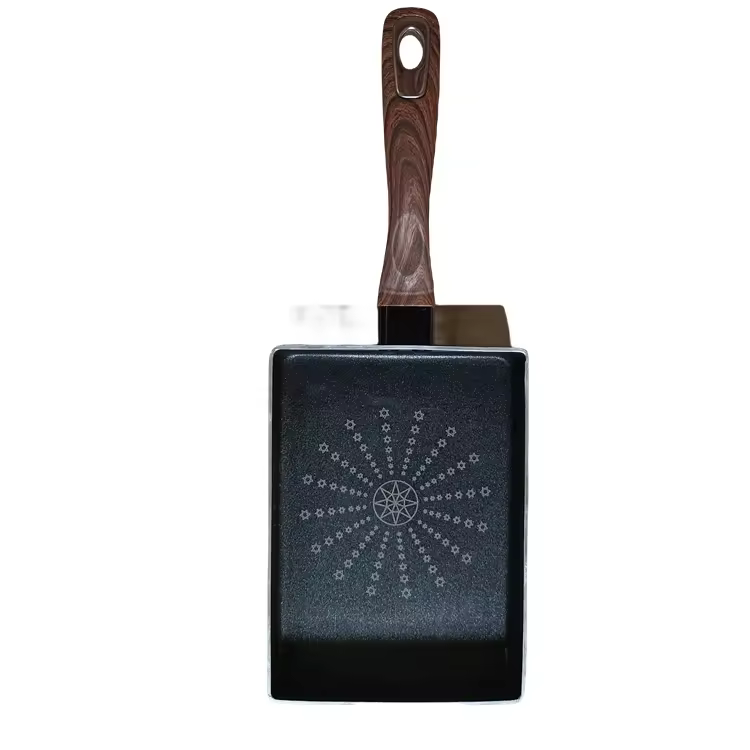 Stort sæt kogegrej Dyb non-stick stål stegepande med låg