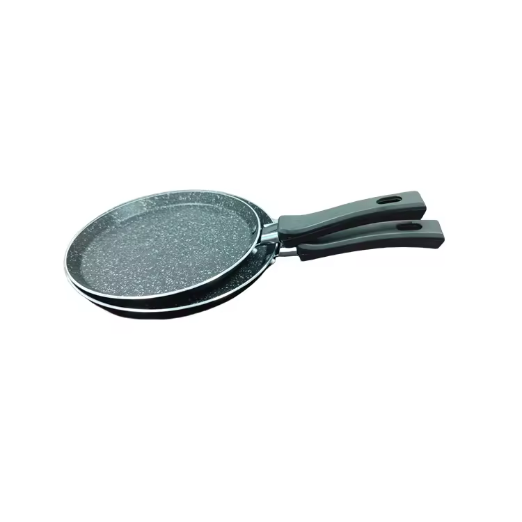 Nature Serie 28 cm Nonstick marmorbelægning Støbt aluminium pizzapande Crepe pandekagepande med Stay-Cool Bakelit håndtag