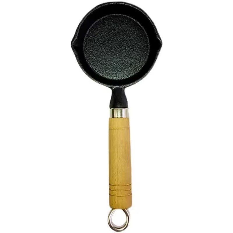 Olie-stænkede nudler ske hot pot mini støbejern kogt olie olie-plettet lille jern gryde