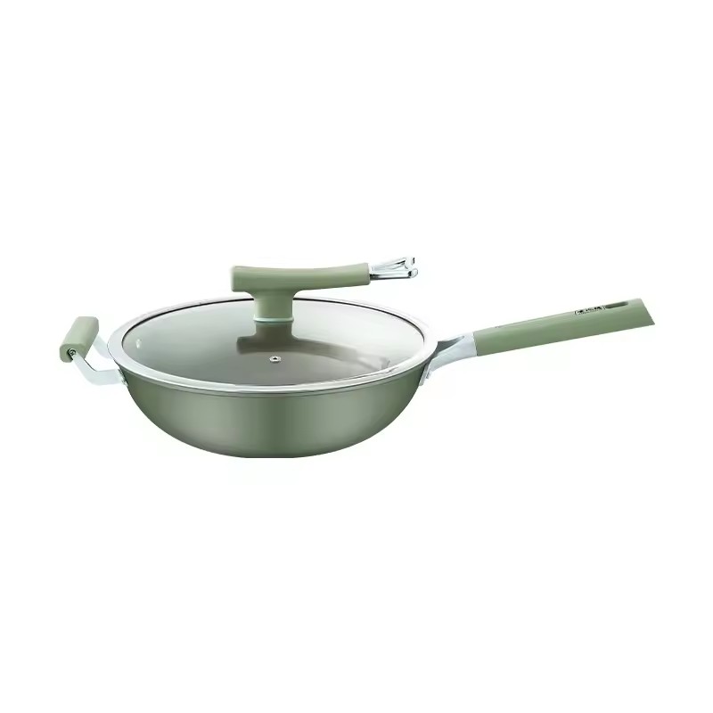 Non-stick pander husholdnings wok stegepander titanium pander wok gas komfurer