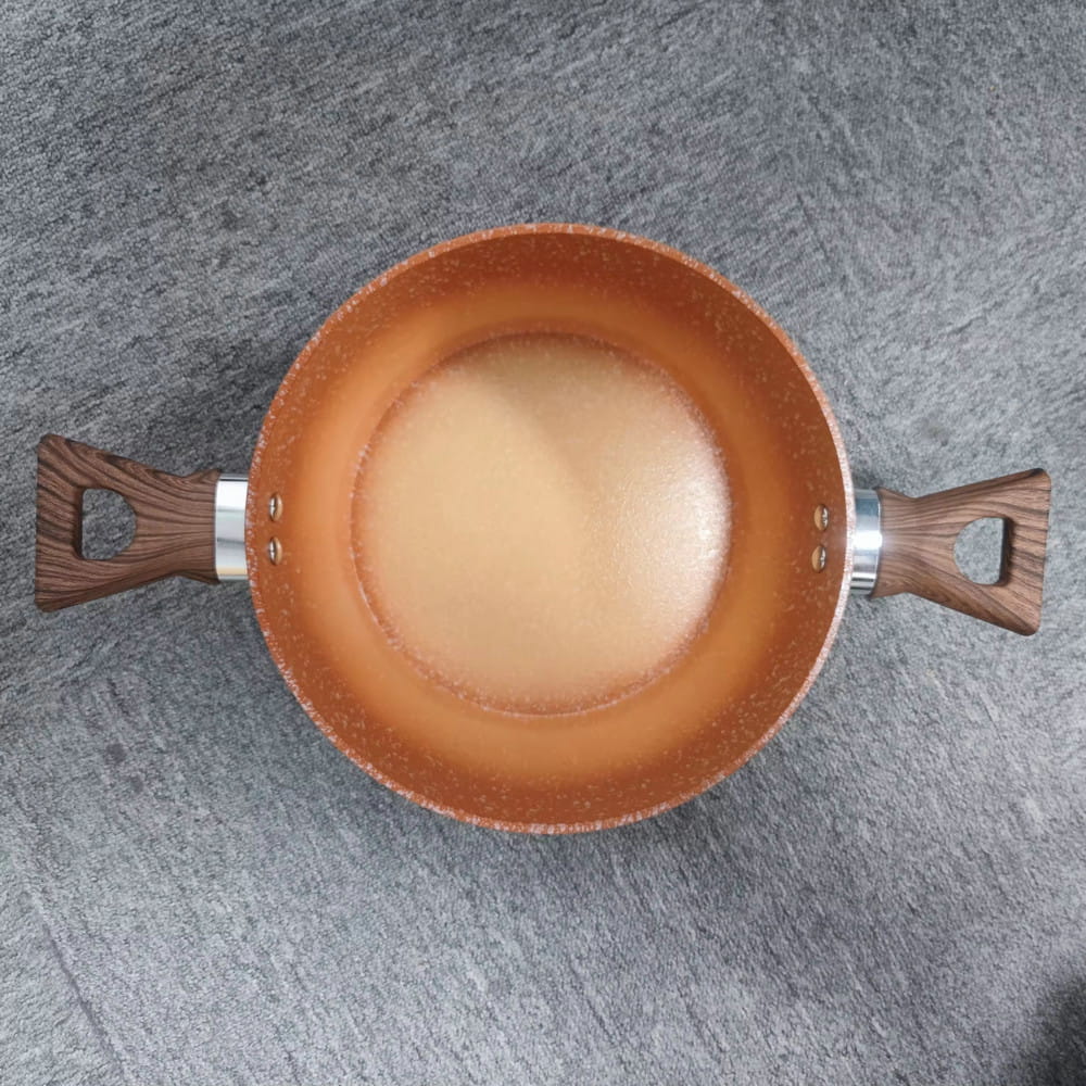 Tilpasset logo 24/26/28 cm anti-klæbende keramisk madvarmer non-stick hjemmegrydegryde