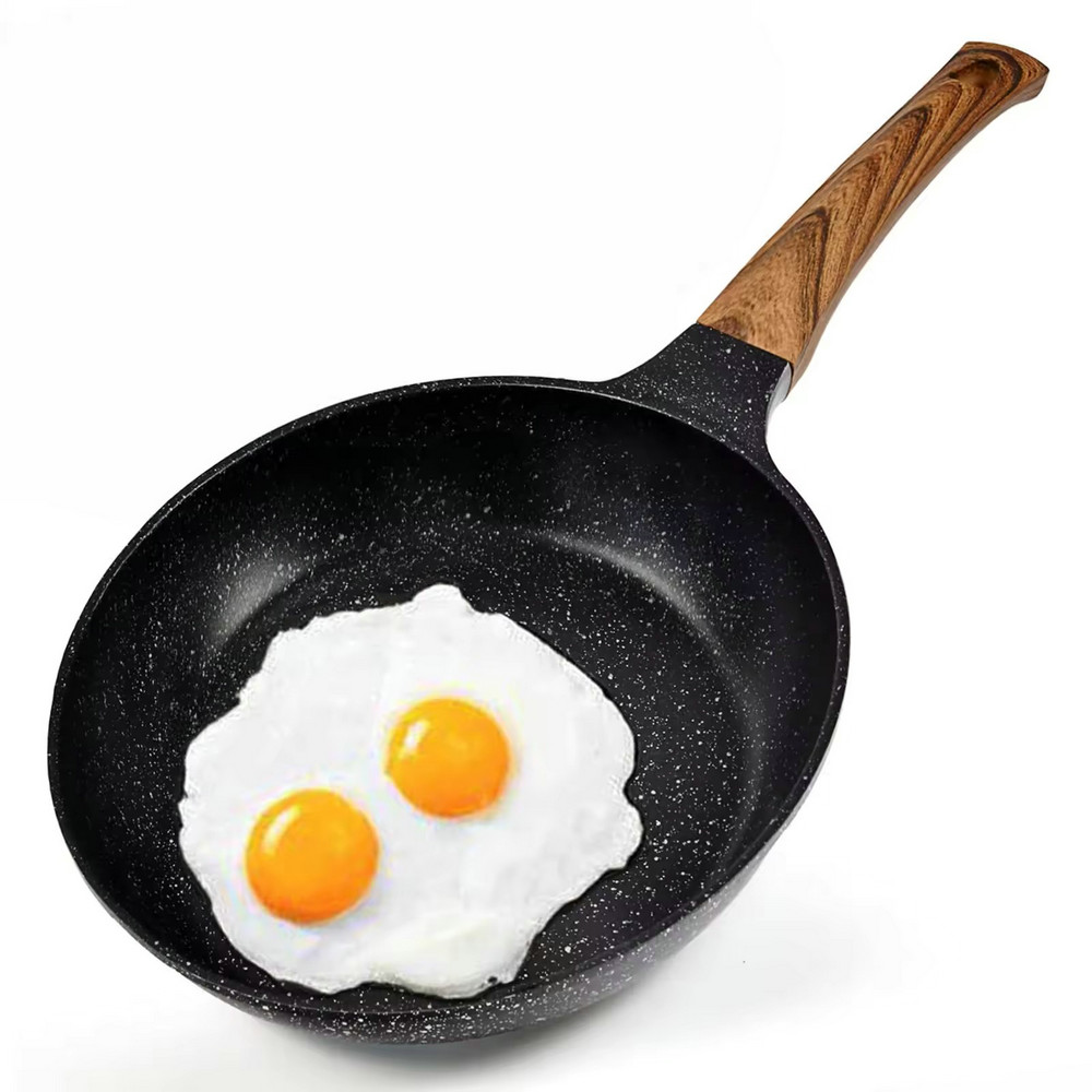 Tilpasset logo non-stick aluminiumslegering induktion stegepande æggegryde omelet pander